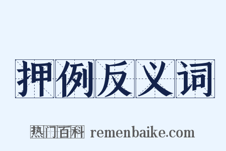押例反义词是什么意思的图片